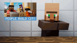 Build City Happy Dance Minecraft GIF
