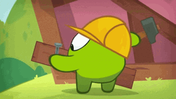 Build Hammer Cut The Rope Video Game GIF