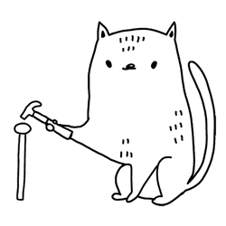 Build Hammering Nail Animated Cat GIF