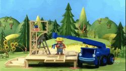 Build House Crane Bob The Builder Cartoon GIF