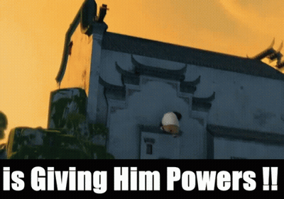 Building Is Giving Him Powers GIF