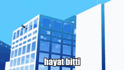 Building Saying Hayat Bitti GIF