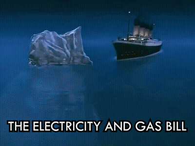 Building Saying The Electricity And Gas Bill GIF