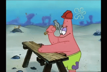 Building Spongebob Drop Patrick With Woods GIF