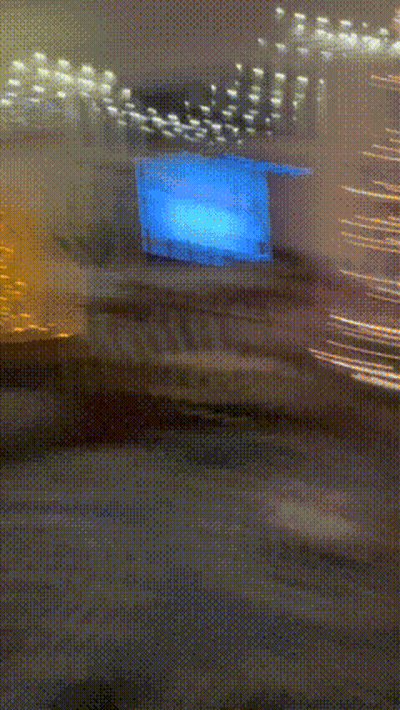 Building With Blue Sign GIF