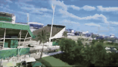 Building With Dolphin Sign GIF