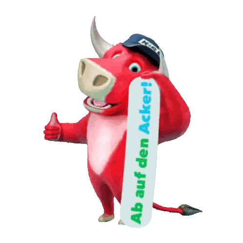 Bull Holding Acker Sign Sticker