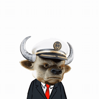Bull In Captain Hat With Yuge GIF