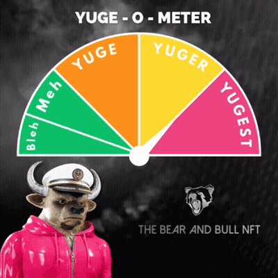 Bull In Captain's Hat And Yuge-O-Meter GIF