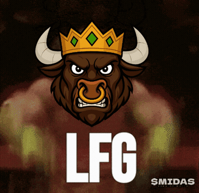 Bull With Crown And LFG GIF