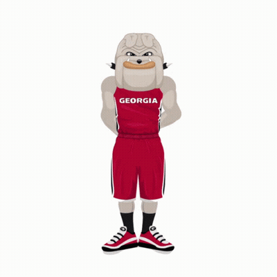 Bulldog Wearing Red Georgia Jersey GIF