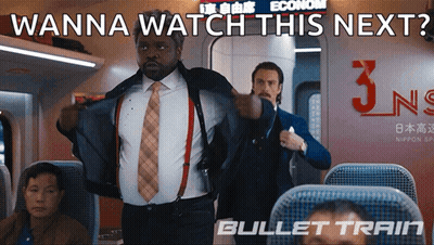 Bullet Train Poster Man Getting Dressed GIF