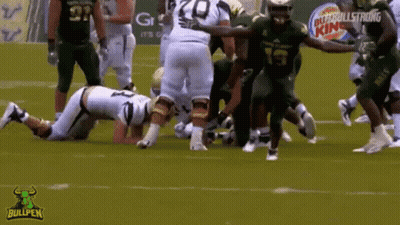 Bullpen Logo On Football Player GIF