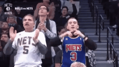 Bulls Vs Nets Game Fans Cheering GIF