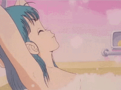 Bulma On Bath Tub GIF
