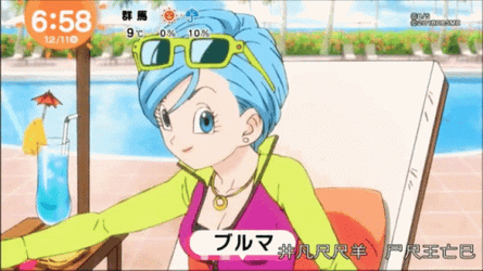 Bulma Peace Sign Animation GIF