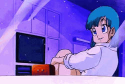 Bulma Stariing By The Window GIF