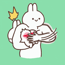 Bum Muscular Rabbit GIF