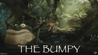 Bumpy Poster Frog And Boy In Forest GIF