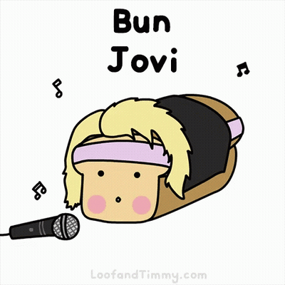 Bun Jovi Cartoon With Microphone and Headband