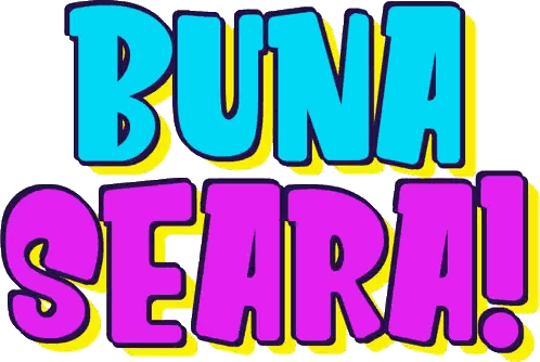 Buna Seara Blue Purple Sign Sticker