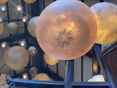 Bunch Of Balls Hanging GIF