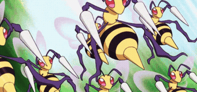 Bunch Of Bees Flying In Cartoon GIF