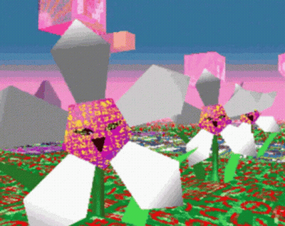 Bunch Of Flowers On Pink Background GIF
