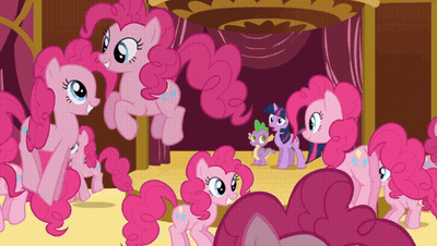 Bunch Of Pink Ponies Standing Together GIF