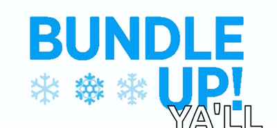 Bundle Up Sign With Snowflakes GIF