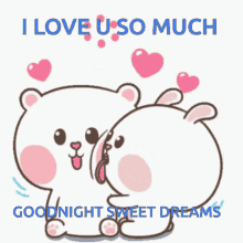  Bunnies Good Night I Love You So Much GIF