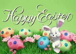 Bunny And Eggs Good Morning Happy Easter GIF