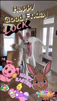 Bunny And Pig Happy Friday Easter GIF