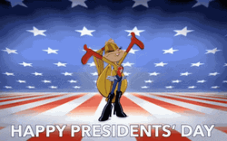 Bunny Cartoon Presidents Day GIF