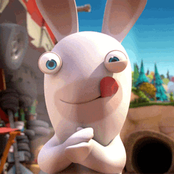 Bunny Cartoon Wants Yummy Food GIF