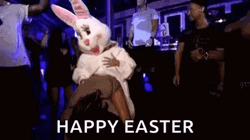 Bunny Dancing Happy Easter GIF