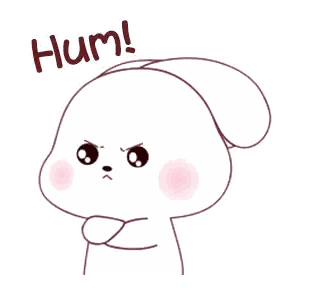 Bunny Drawing With Hum Text Sticker