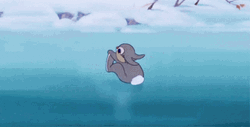 Bunny From Bambi Ice Skating  GIF