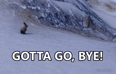 Bunny Gotta Go Bye GIF