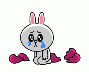 Bunny Heart Breakin Apart GIF