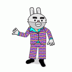 Bunny In A Robe Dancing GIF