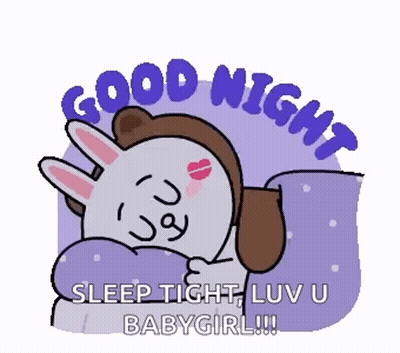 Bunny In Bed Saying Good Night GIF
