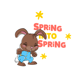 Bunny Jumping Happy Spring GIF