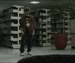 Bunny Kick The Boy Down In Rabbit Hole GIF