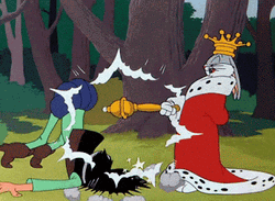 Bunny King Hitting A Man GIF