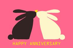 Bunny Love Happy 25Th Anniversary GIF