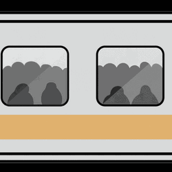 Bunny On Train Transportation GIF