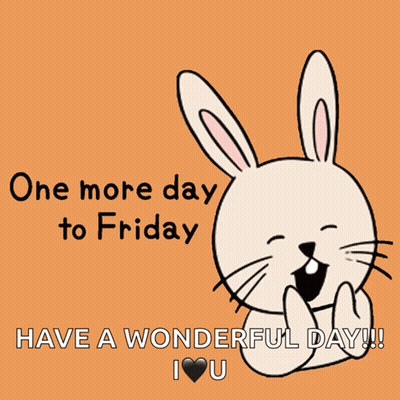 Bunny One More Day To Friday Have A Wonderful Day I Love You GIF