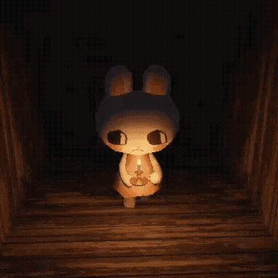Bunny Rabbit Holding Candle GIF