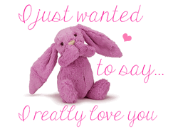 Bunny Romantic Digital Text Message GIF